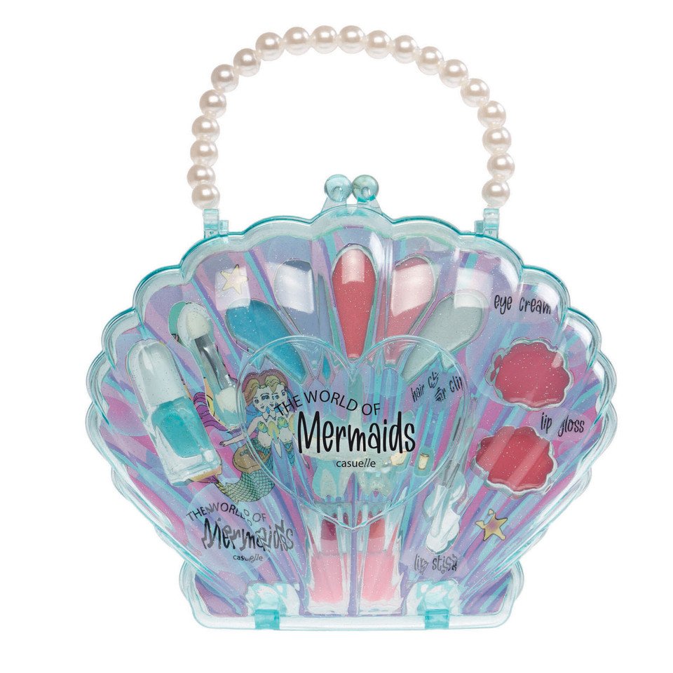 Set Di Cosmetici A Forma Di Sirena In Borsa A Forma Di Conchiglia