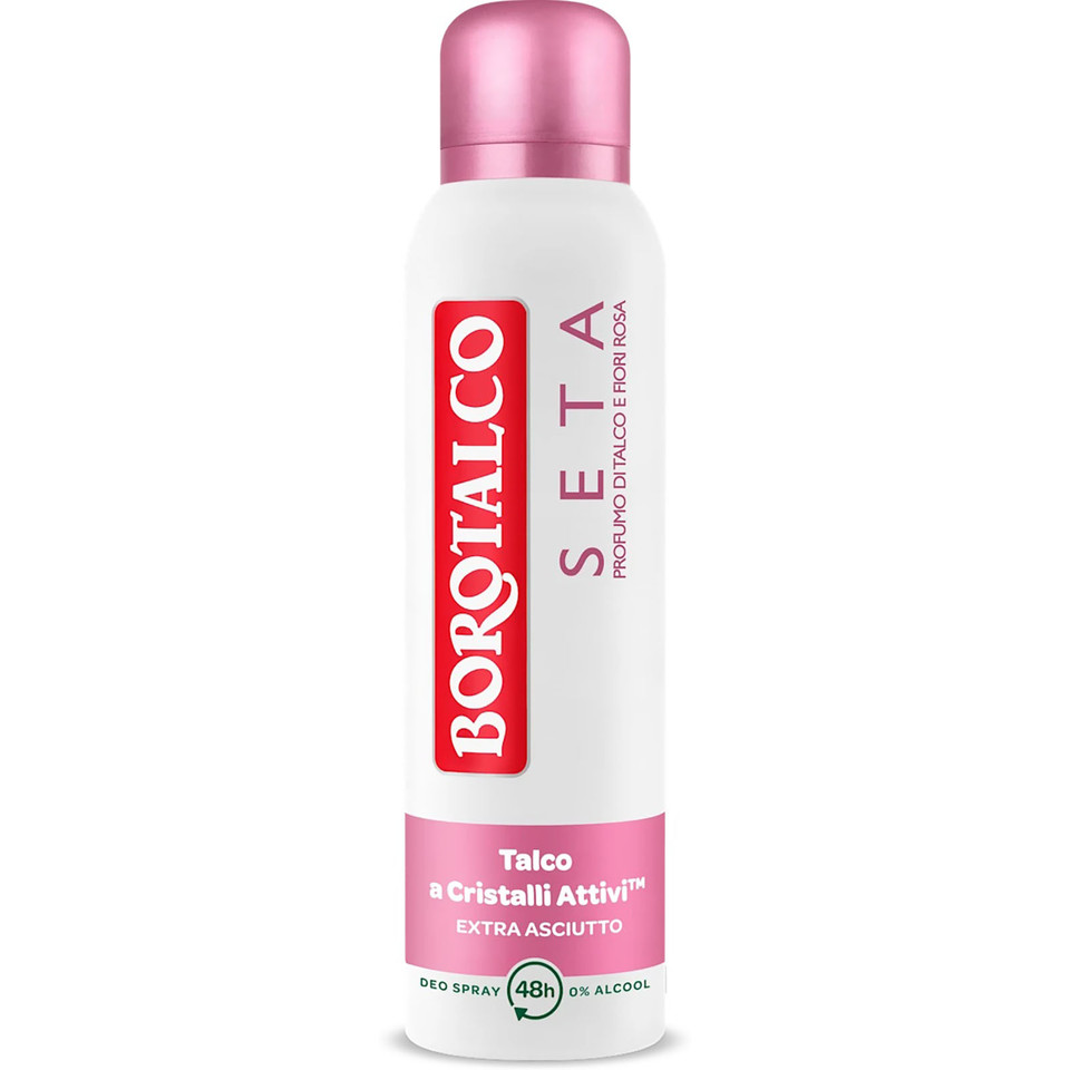 Deodorante Spray Seta Talco E Fiori Rosa
