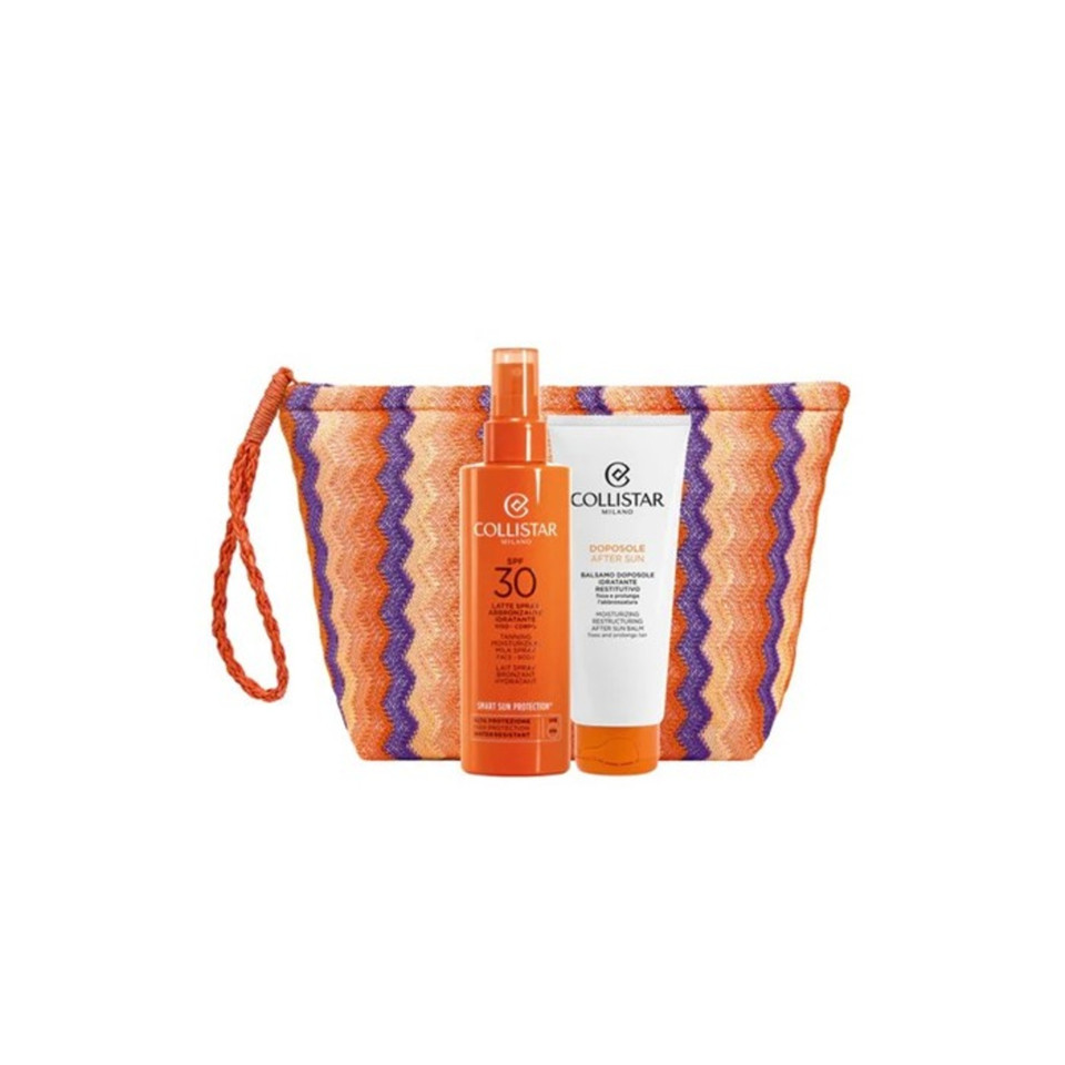 Cofanetto Latte Spray Abbronzante Spf30 200 Ml + Balsamo Doposole 100 Ml + Pochette