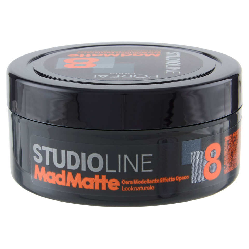 Studio Line 8 Mad Matte Cera Modellante Effetto Opaco Per Capelli Complesso Fissante Con Argilla