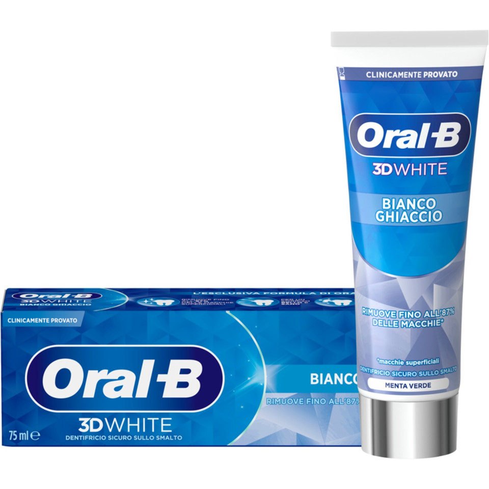 Dentifricio 3d White Bianco Ghiaccio Menta Verde