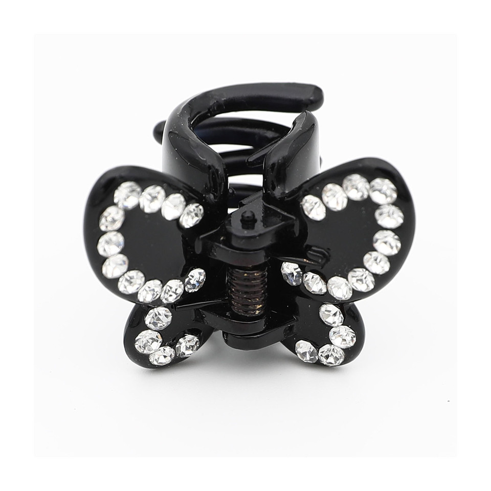 Pinza Con Strass Nero