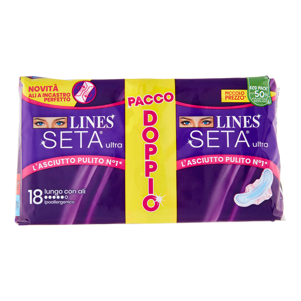 Seta Ultra Lungo Con Ali 18 Pezzi