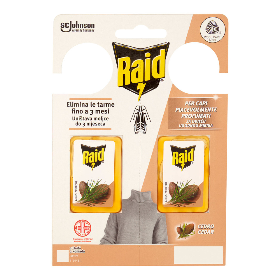 Anti Tarme Gel Vestiti, Per Capi Piacevolmente Profumati, Fragranza Al Cedro, 2 X 3g