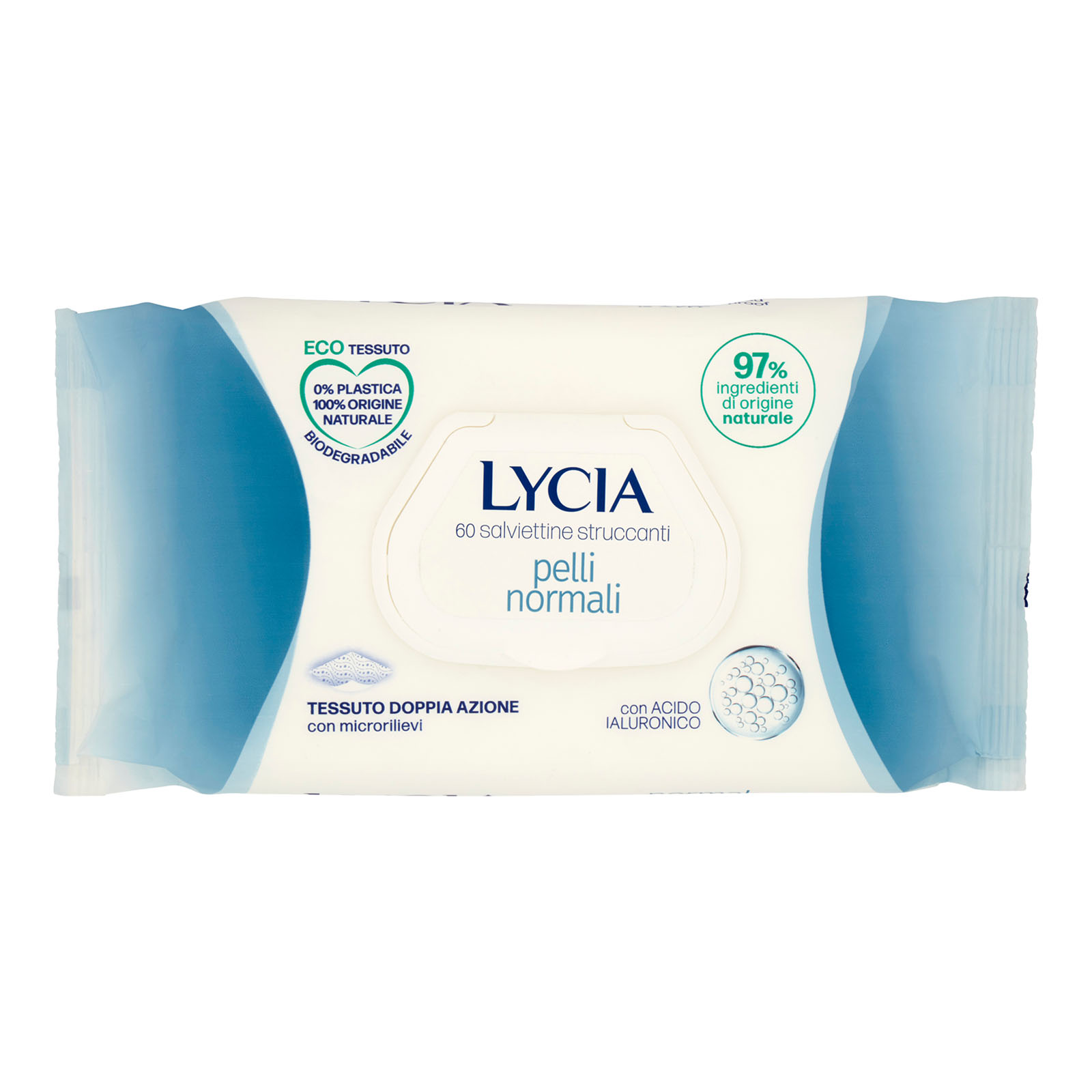 Salviettine Struccanti Pelli Normali Con Acido Ialuronico 60 Pz