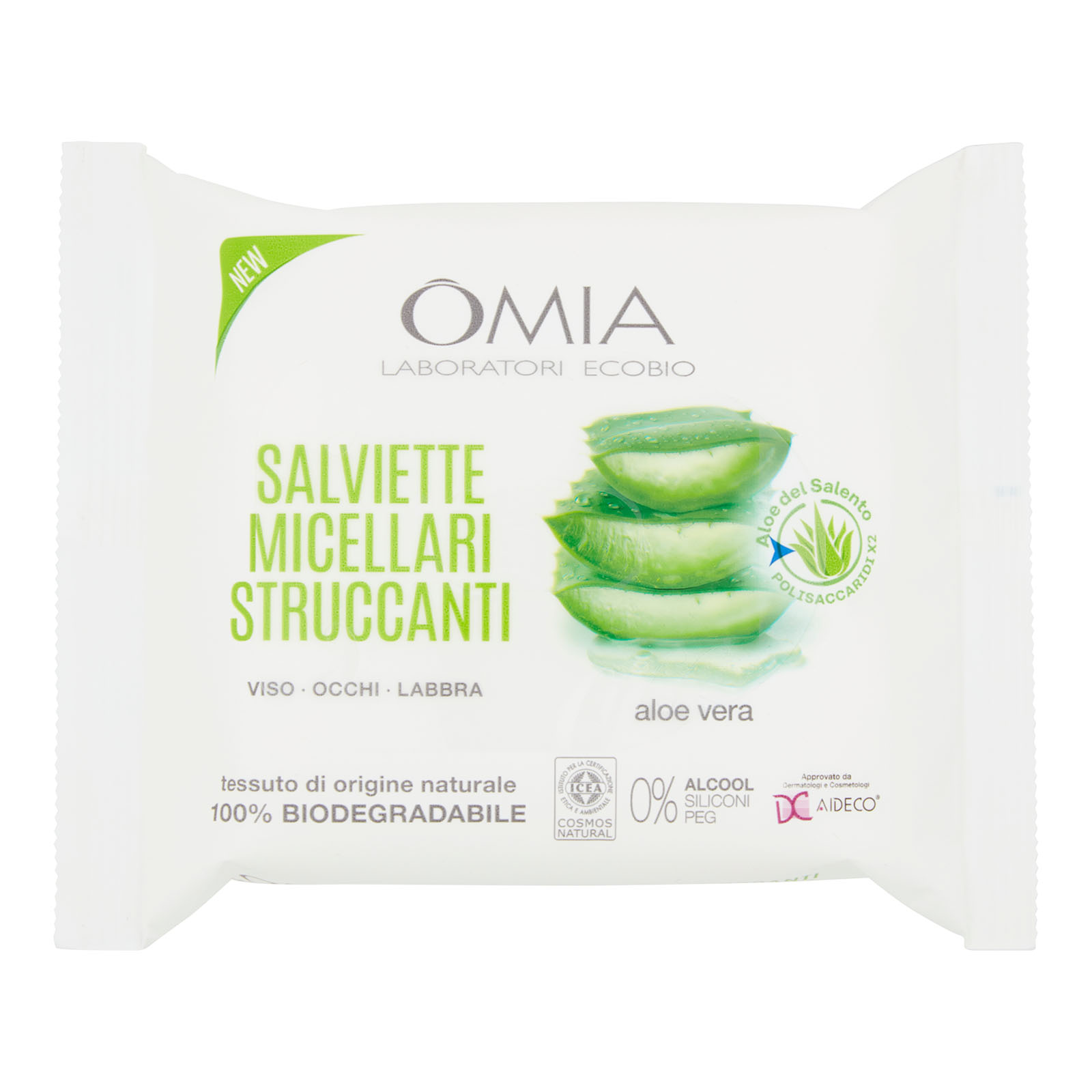 Salviette Micellari Struccanti Aloe Vera 20 Pz