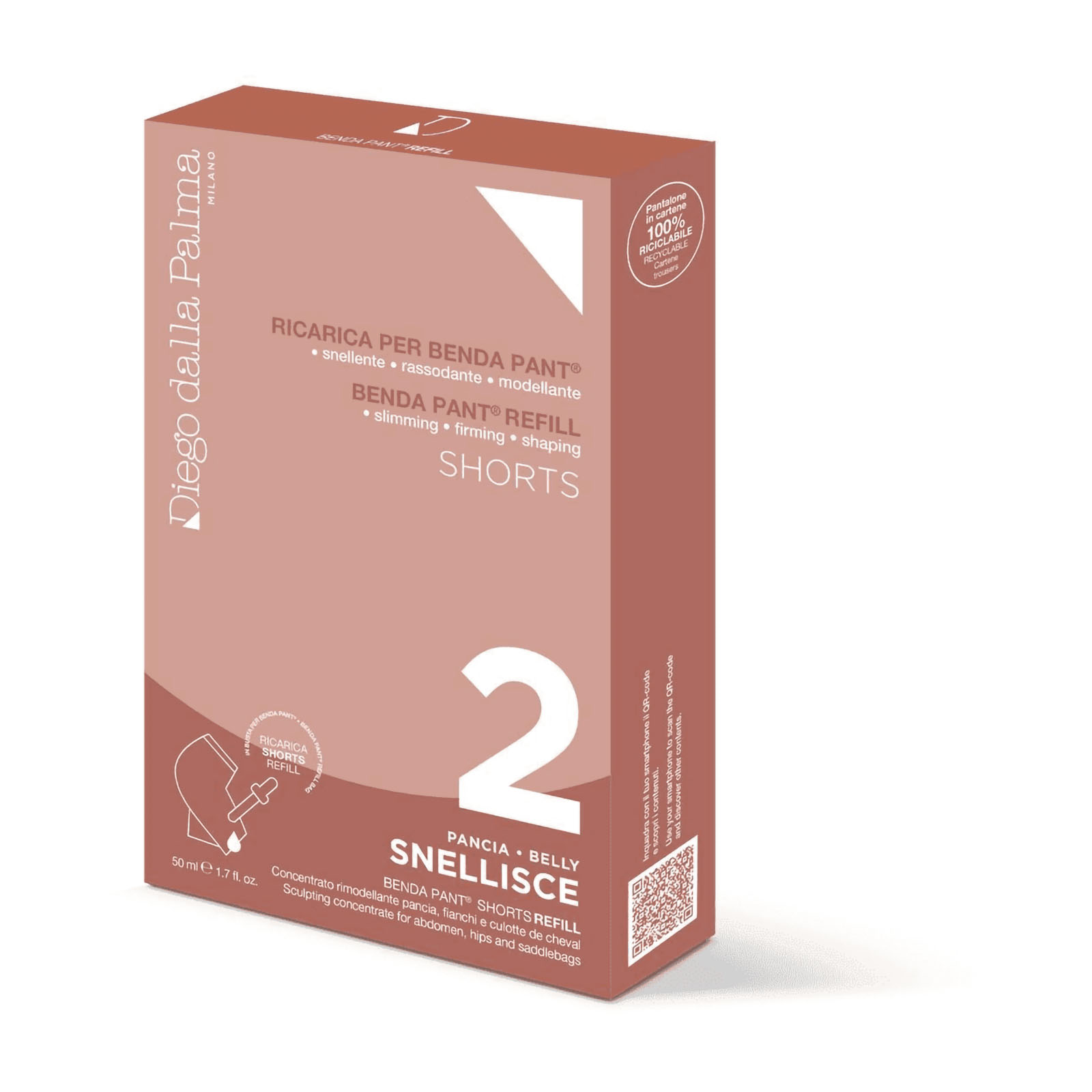 2 Snellisce Benda Pant Shorts Rimodellanti Refill 50 ml