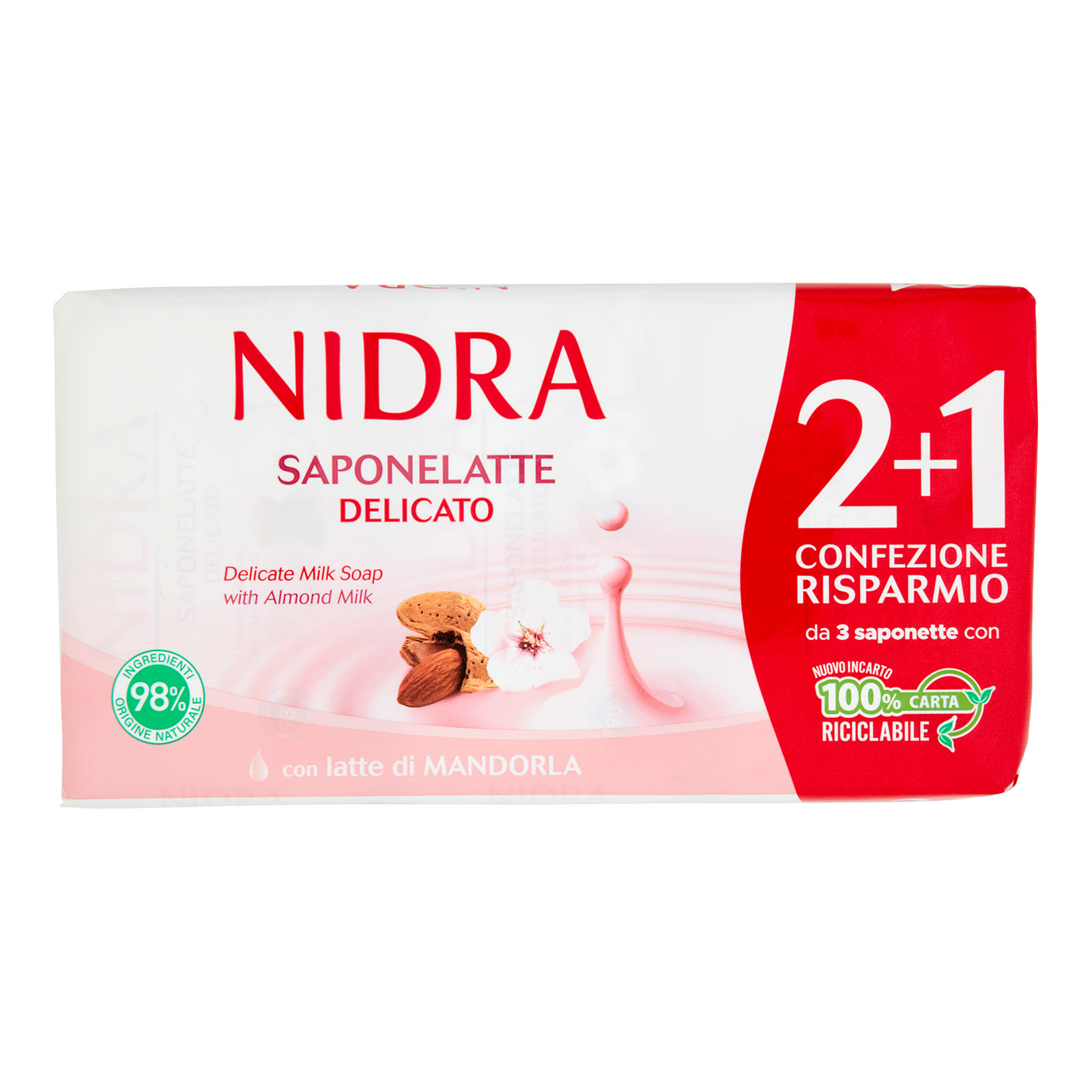 Saponelatte Delicato Con Latte Di Mandorla 3 X 90 G 270 gr