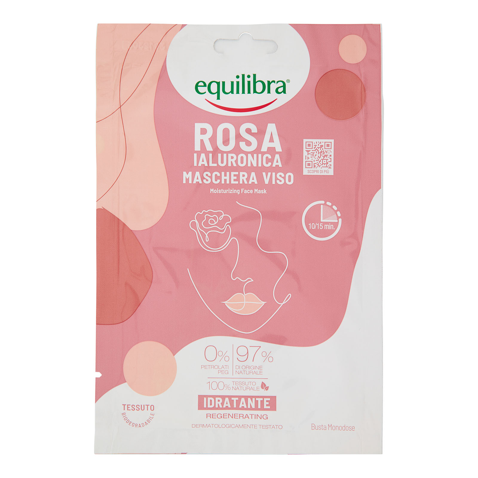 Rosa Ialuronica Maschera Viso Idratante Monodose