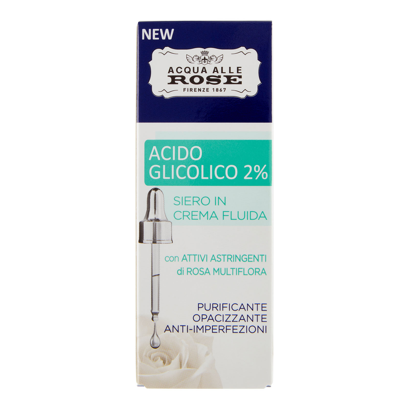 Siero In Crema Fluida Acido Glicolico 2% Purificante Opacizzante 30 ml