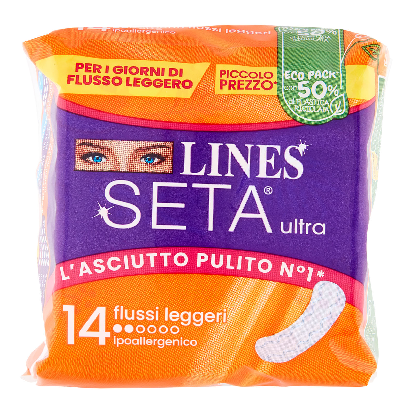 Lines Seta Ultra Flussi Leggeri 14 Pz