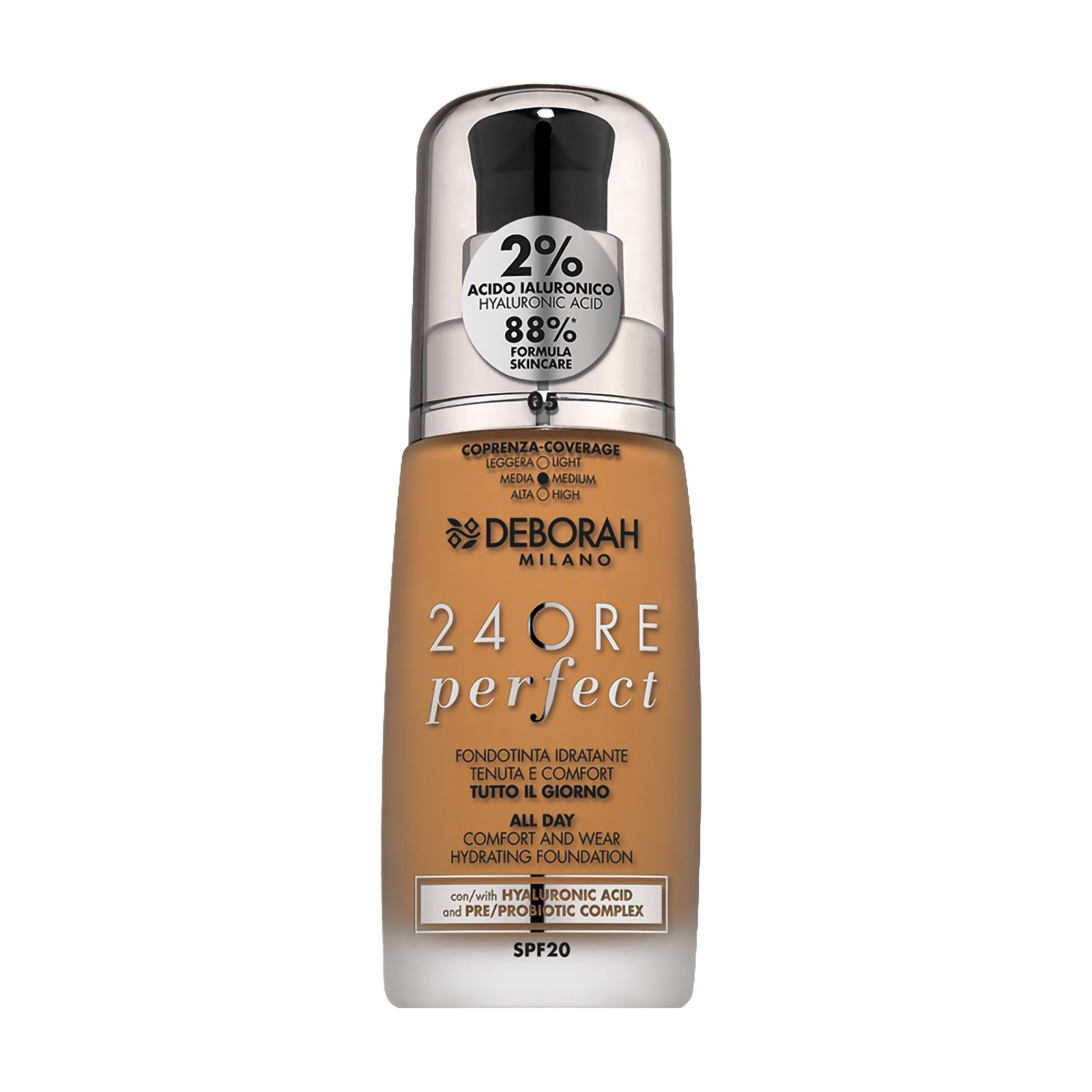 Fondotinta 24ore Perfect Con Acido Ialuronico 24ore perfect new 05 amber