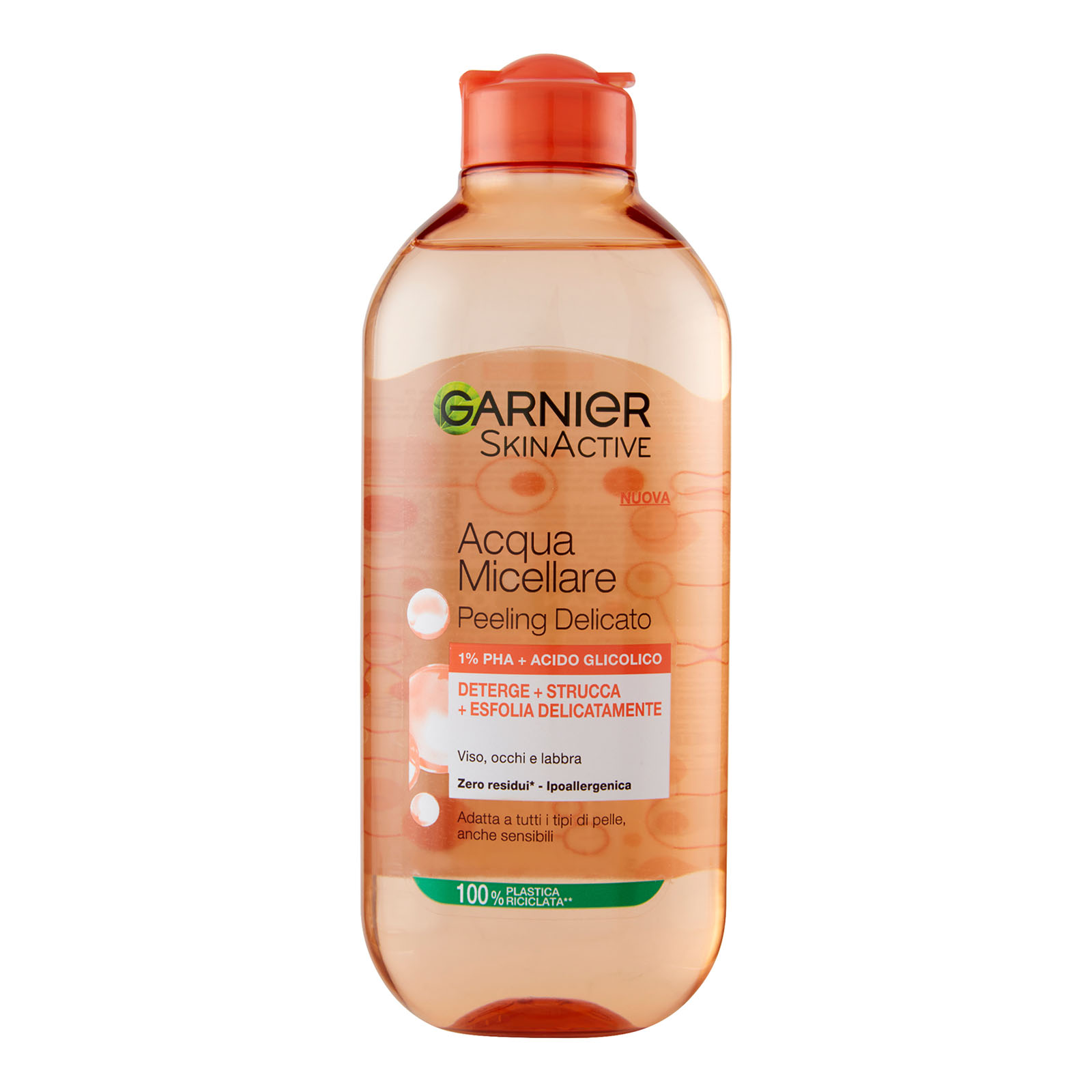 Skinactive Acqua Micellare Peeling Delicato 1% Pha + Acido Glicolico 400 ml