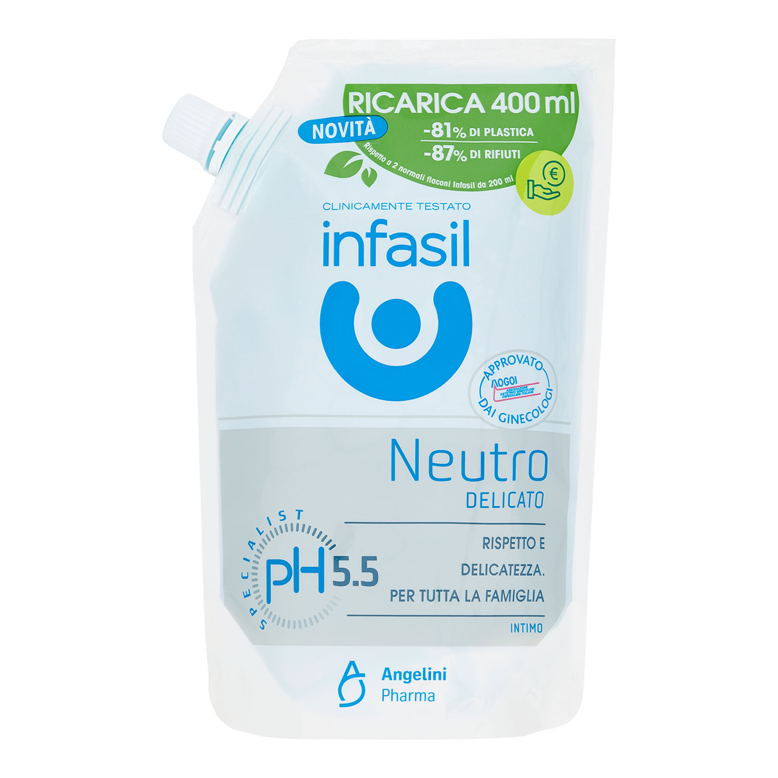 Infasil Intimo Neutro Delicato Ph Specialist 5.5 - Ricarica 400 ml
