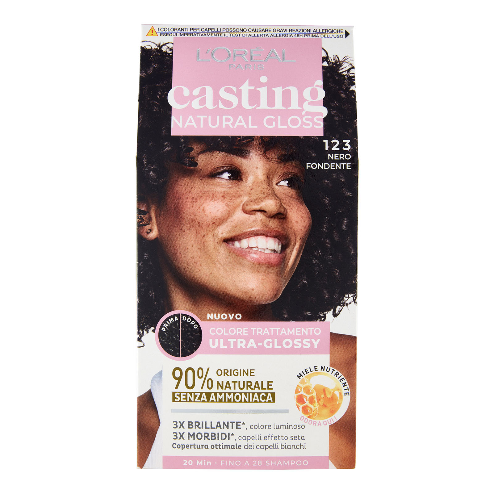 Colorazione Semipermanente Casting Natural Gloss Senza Ammoniaca 123 Nero Fondente