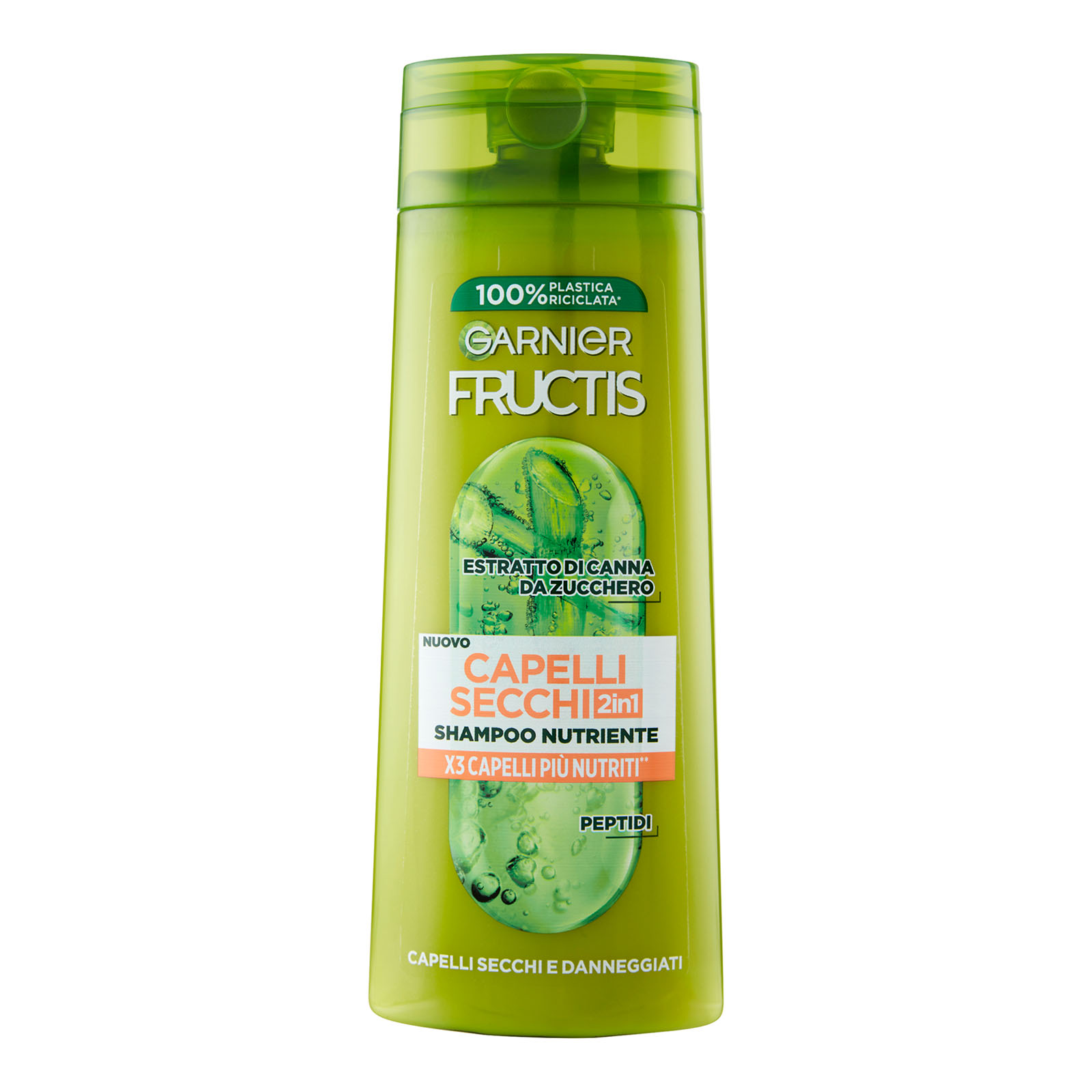 Fructis Capelli Secchi 2in1, Shampoo Per Capelli Secchi E Danneggiati 250 ml