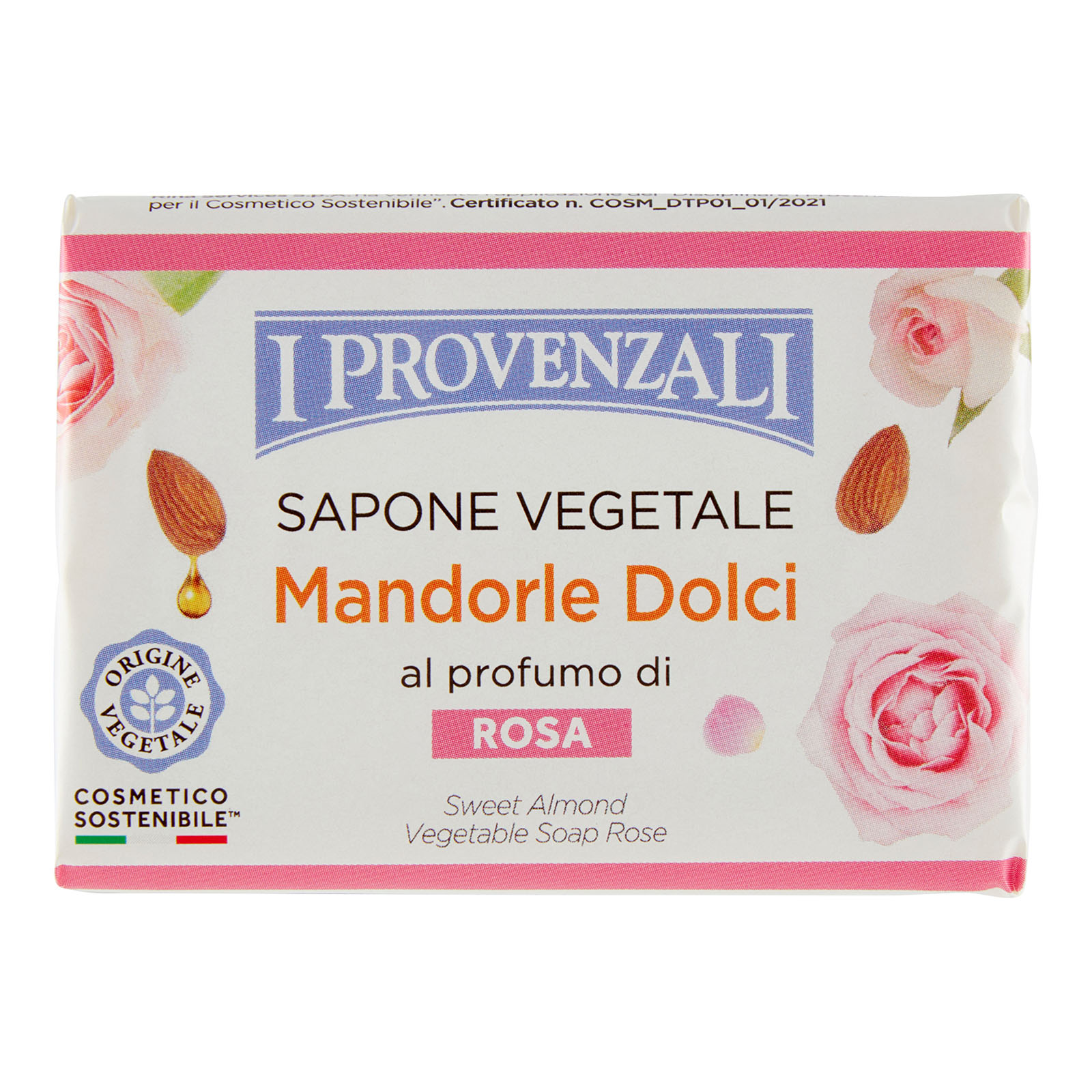 Sapone Vegetale Mandorle Dolci Al Profumo Di Rosa 100 gr
