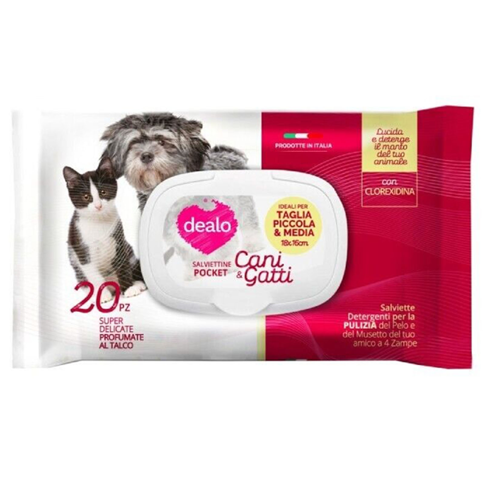 Salviettine Cani & Gatti Pocket 20 Pz