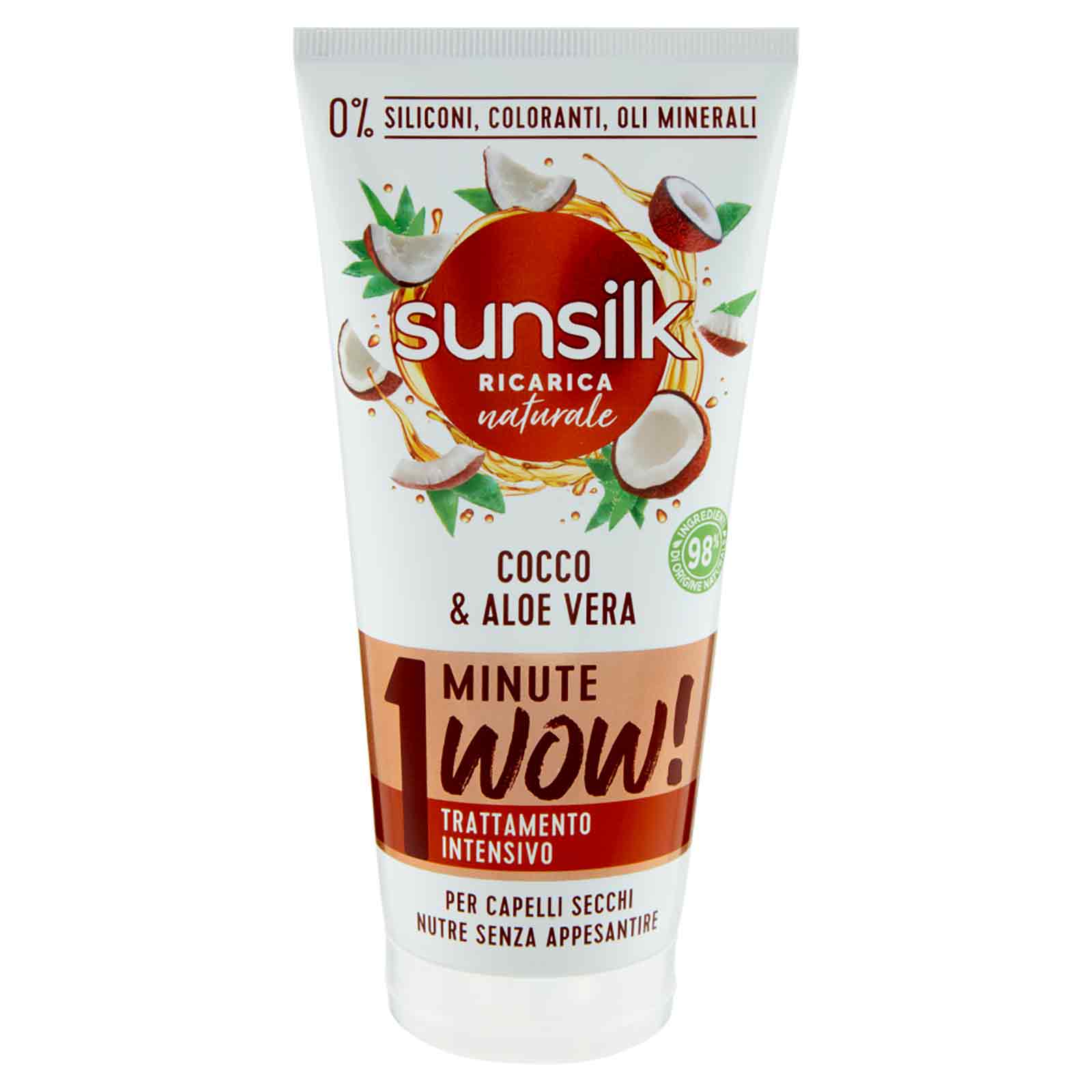 Maschera Per Capelli Sunsilk 1minuto Cocco E Aloe Vera 180 ml