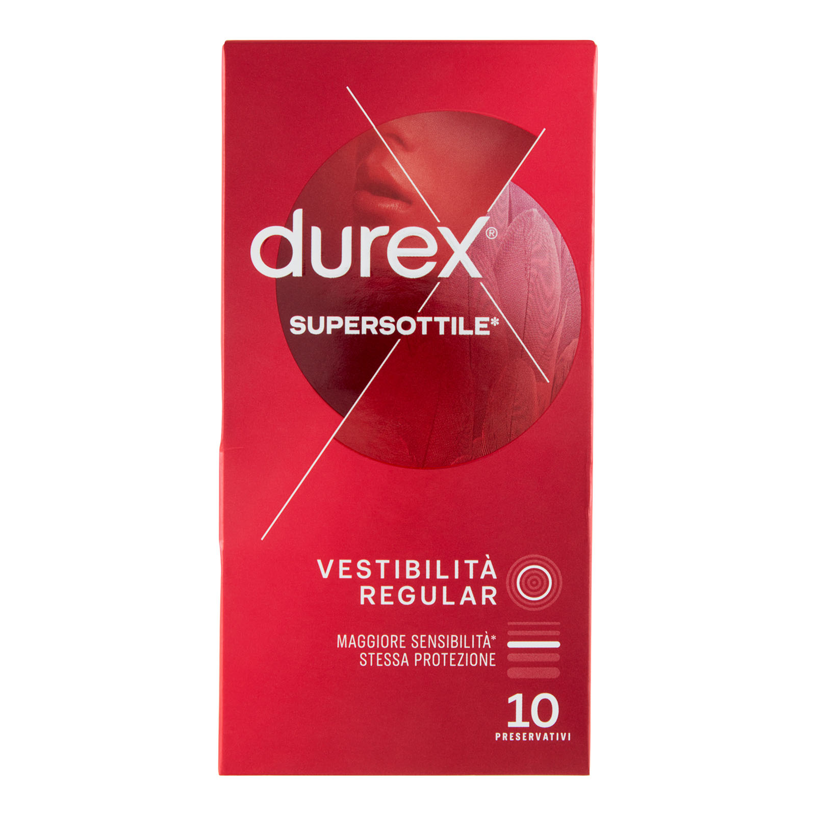 Supersottile Vestibilità Regolare Preservativi Sottili, 10 Profilattici