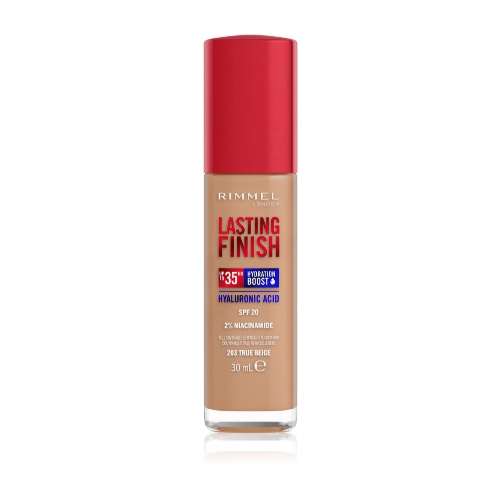 Fondotinta Lasting Finish 35h Rimmel london lasting finish true beige 203
