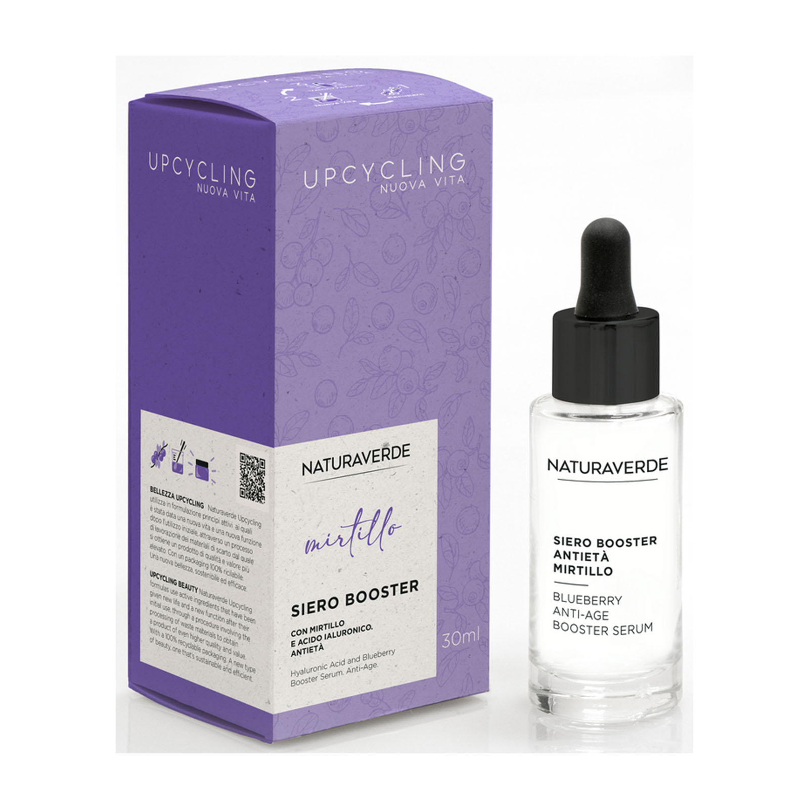Siero Booster Con Mirtillo E Acido Ialuronico Antietà 30 ml