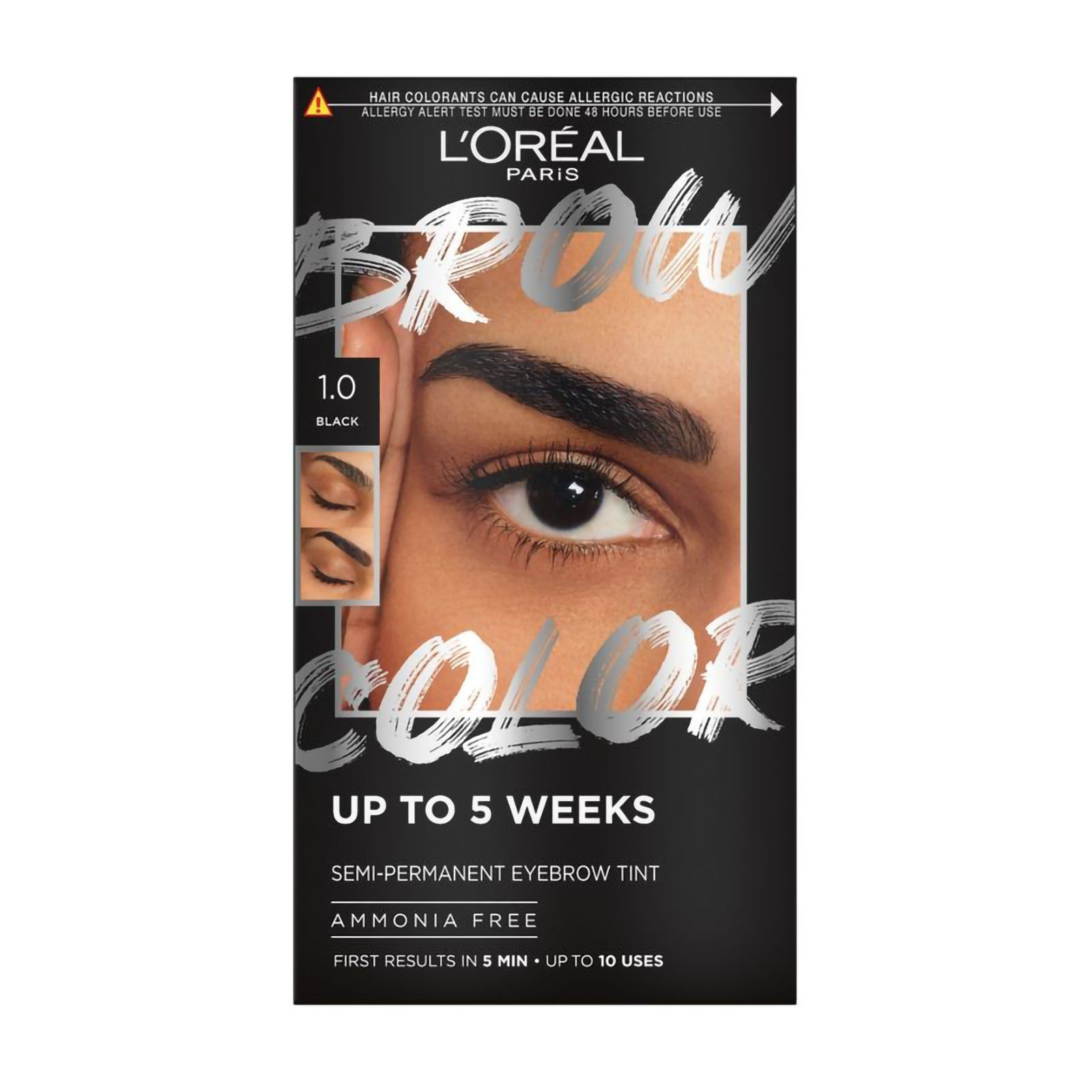 Brow Color Colorazione Ciglia Semipermanente L oreal brow tint n 1.0 black