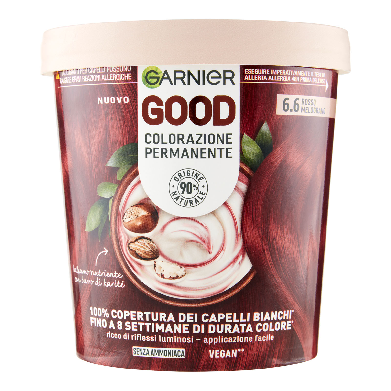 Colorazione Permanente Senza Ammoniaca 6.6 Rosso Melograno