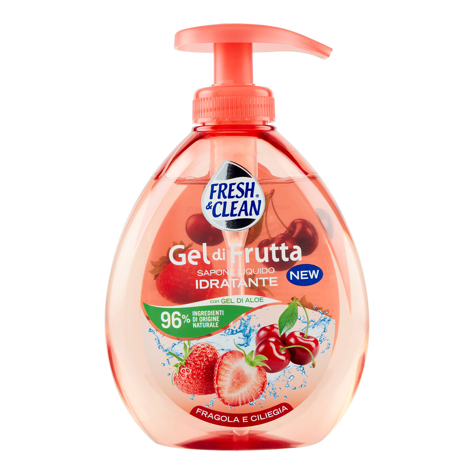 Sapone Gel Di Frutta Fragola Ciliegia 300 ml