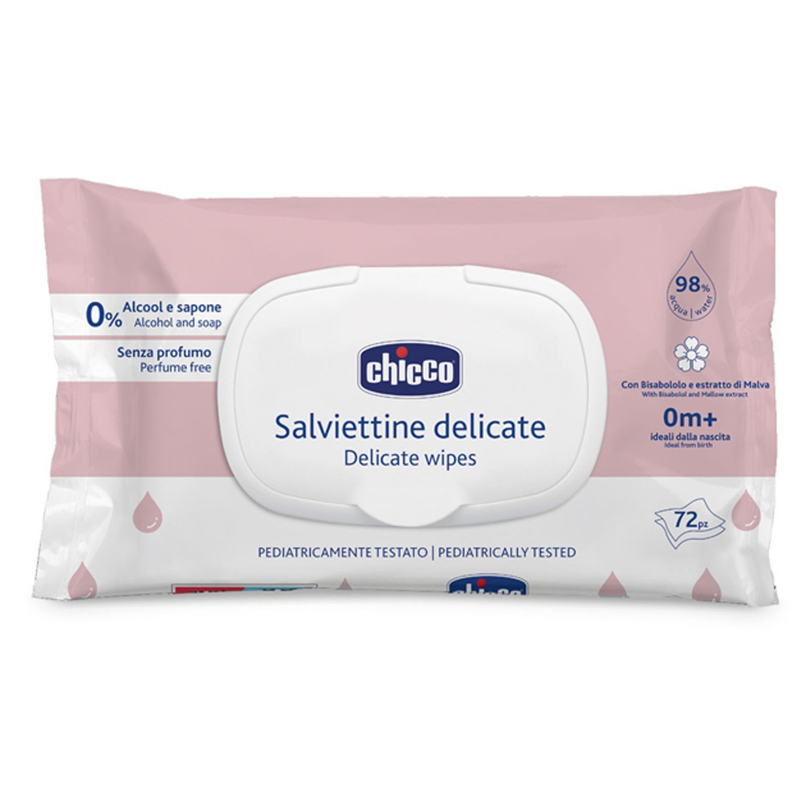 Salviette Delicate Con Flipcover 72pz