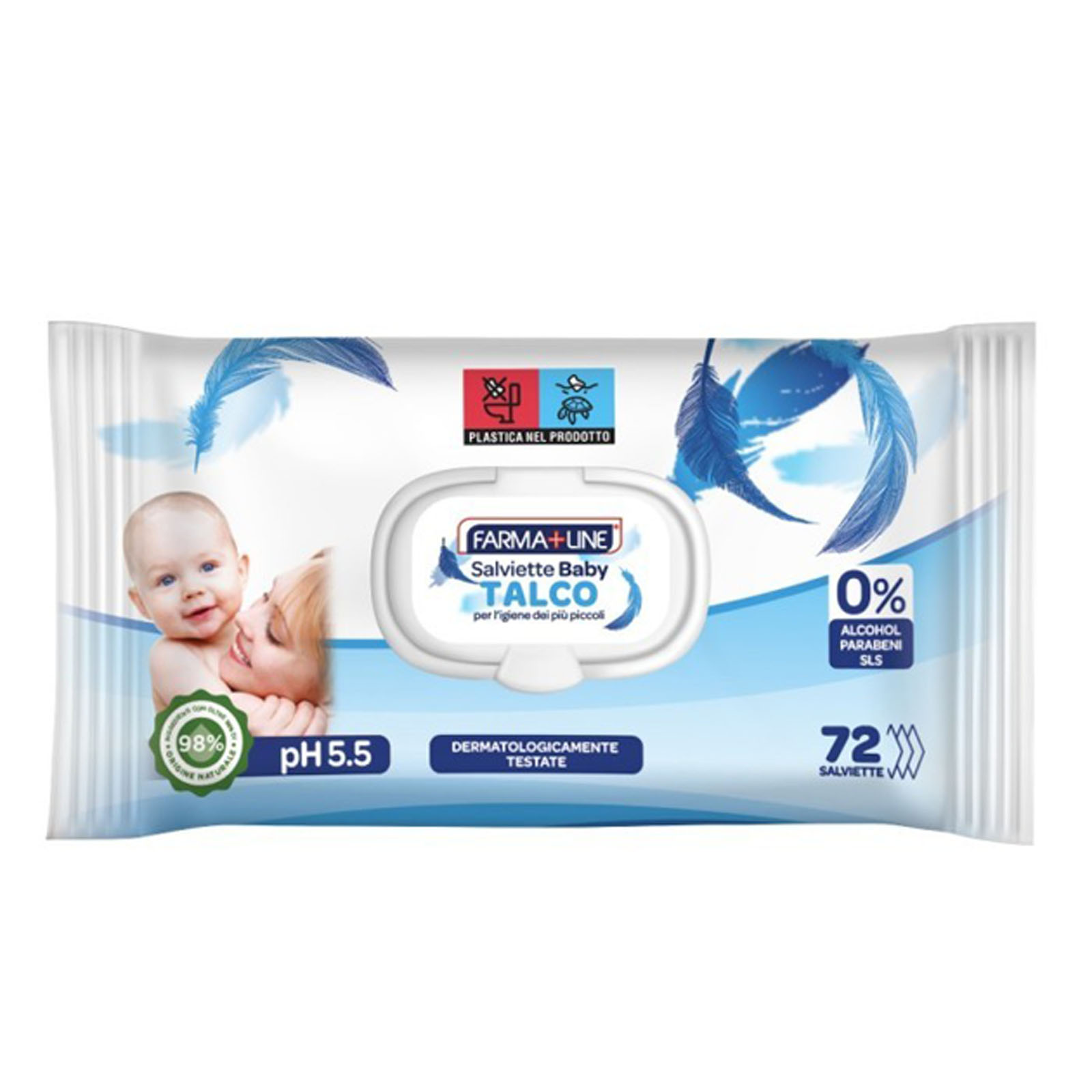 Salviette Baby Talco 72 Pz