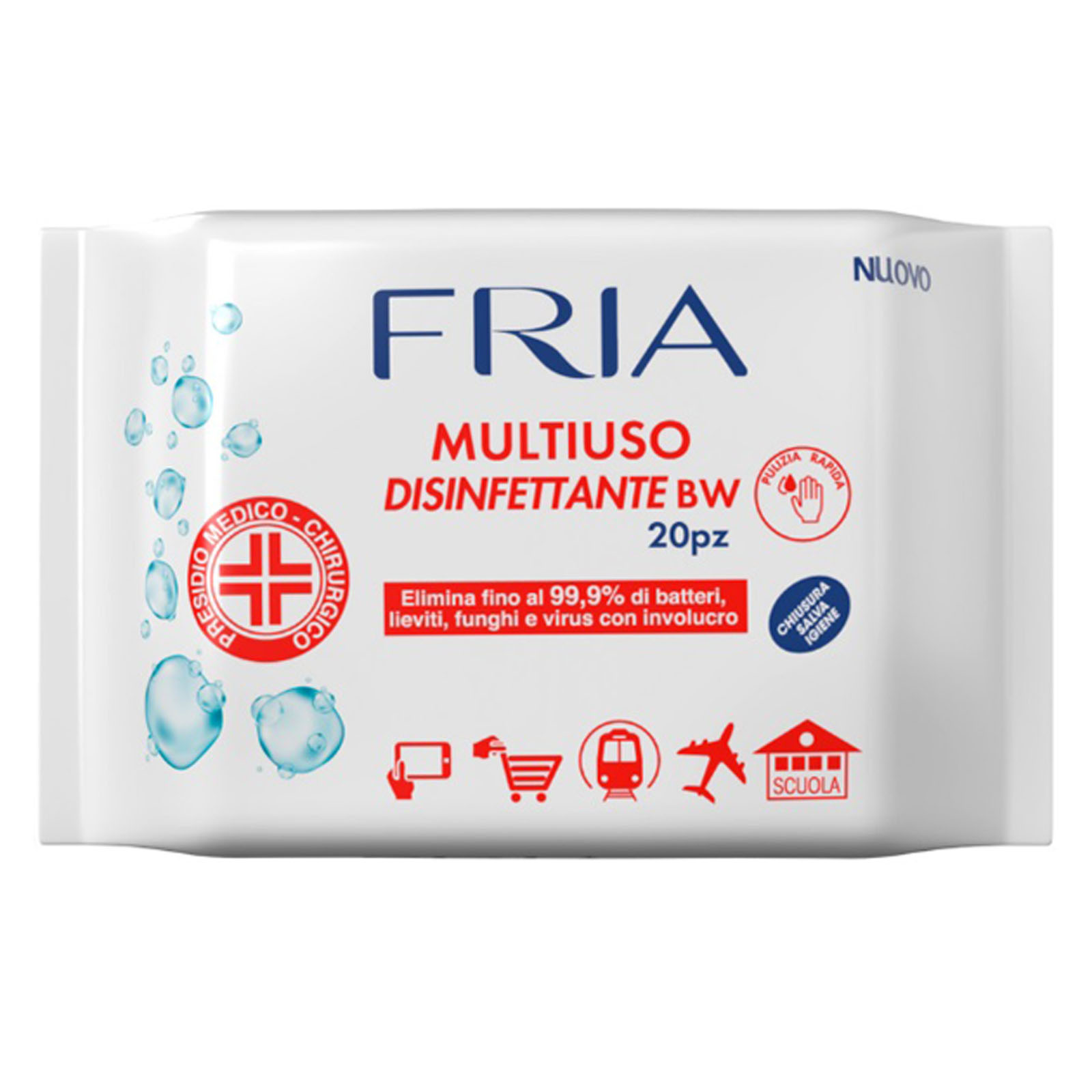 Salviette Disinfettanti Multiuso 20 Pz