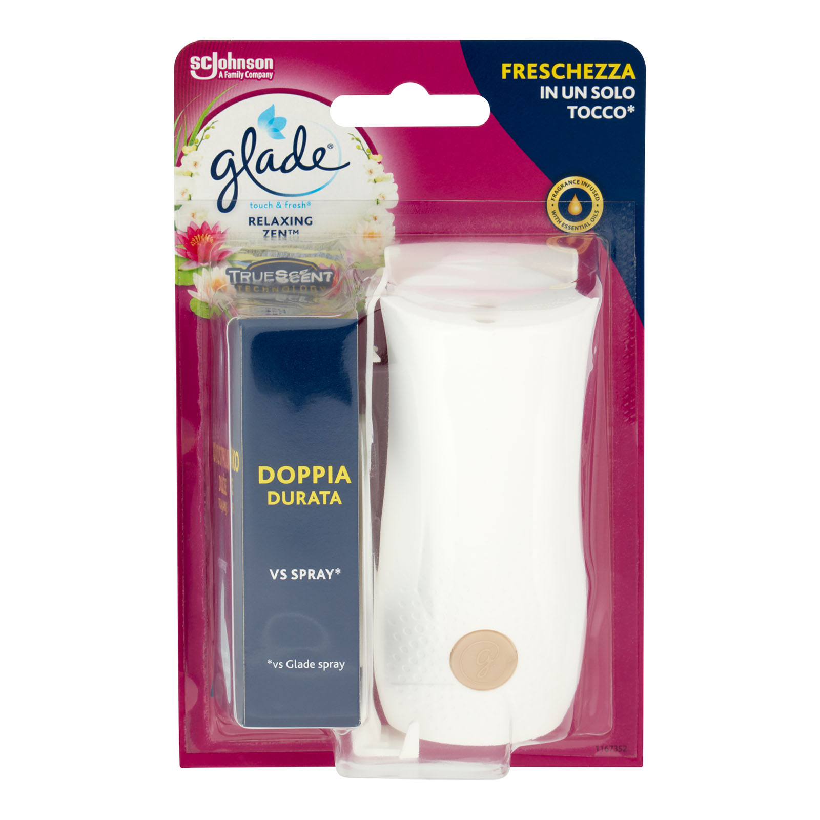 Touch & Fresh Base, Profumatore Per Ambienti Istantaneo, Relaxing Zen 10 ml