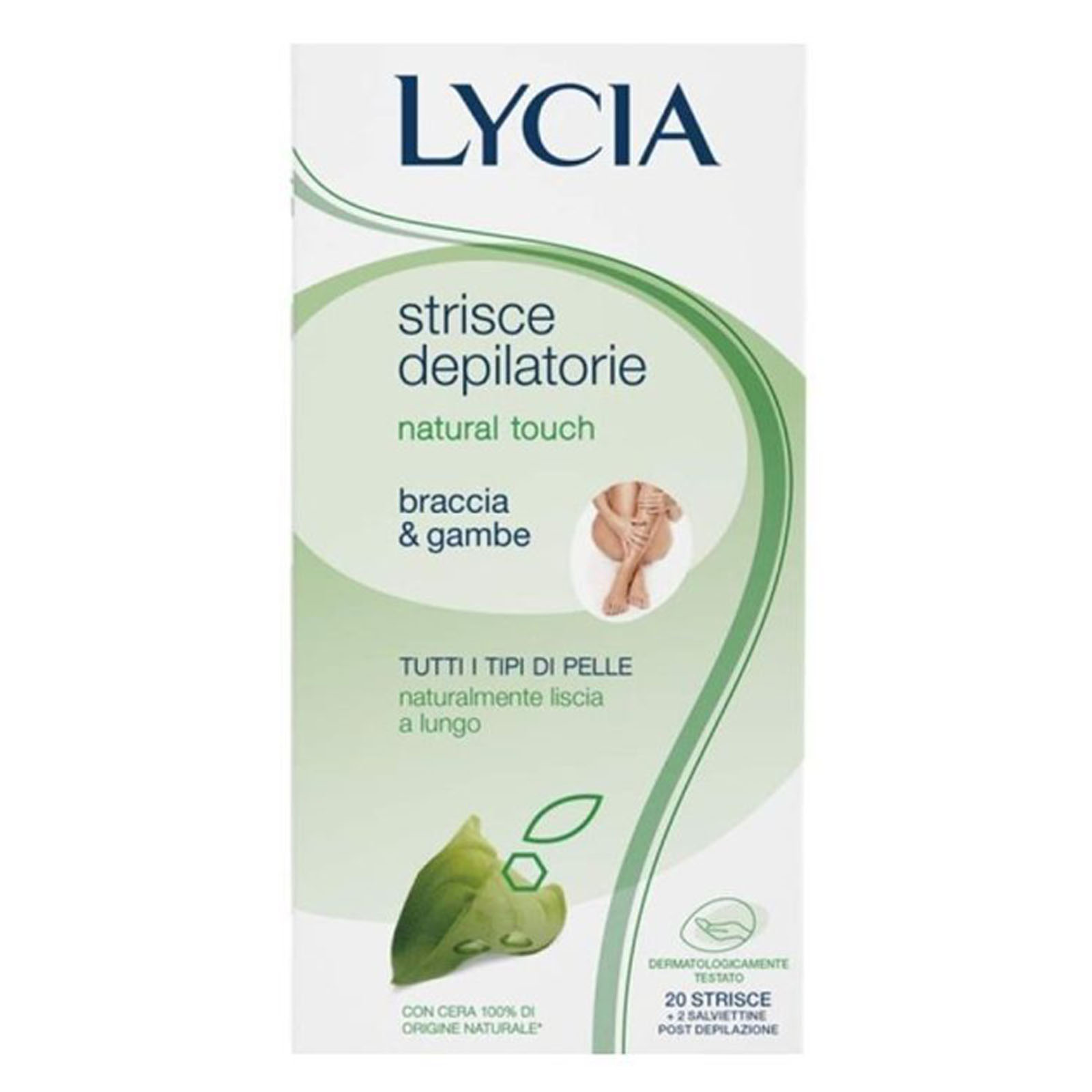 Natural Touch Strisce Depilatorie Tutti I Tipi Di Pelle Braccia & Gambe 20 Strisce