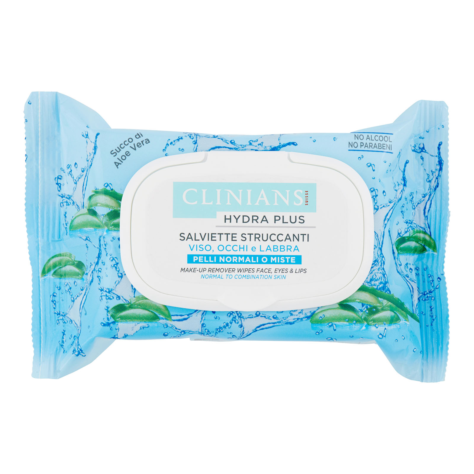 Hydra Basic Salviette Struccanti Viso, Occhi E Labbra Pelli Normali E Miste 25 Pz