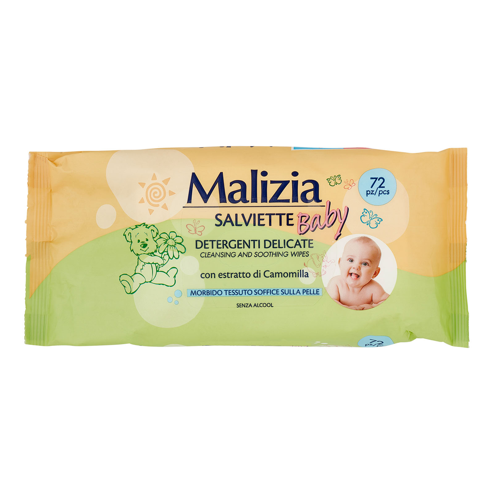 Salviette Baby Detergenti Delicate 72 Pz