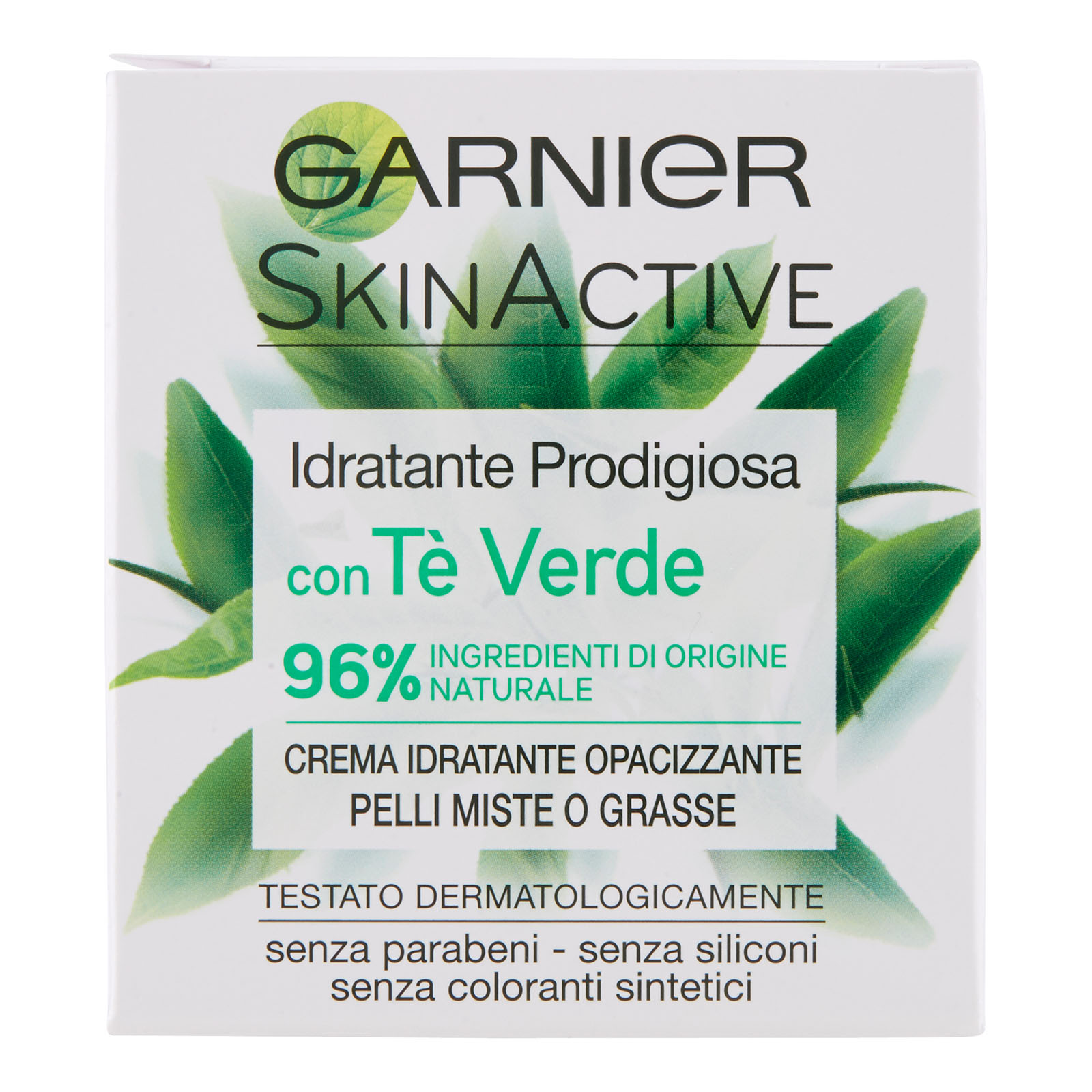 Garnier Idratante Prodigiosa Con Tè Verde Crema Viso Idratante Opacizzante Per Pelli Miste 50 ml