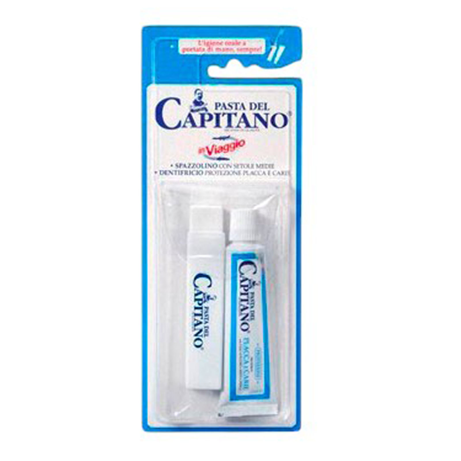 Kit Da Viaggio Tascabile Spazzolino Da Denti Setole Medie + Dentifricio Protezione Placca E Carie 25ml