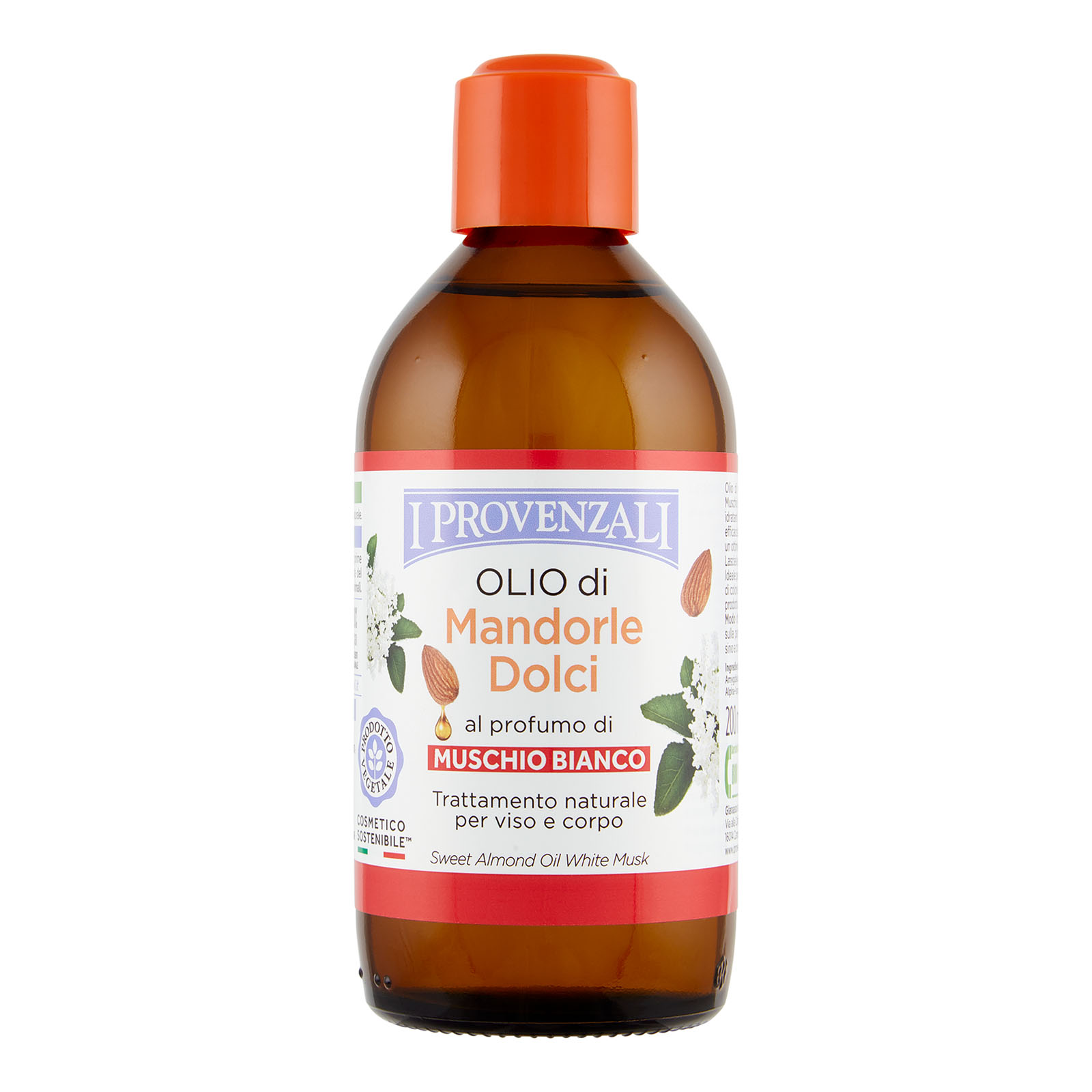 Olio Di Mandorle Profumato Al Muschio Bianco - Olio Corpo 200 ml