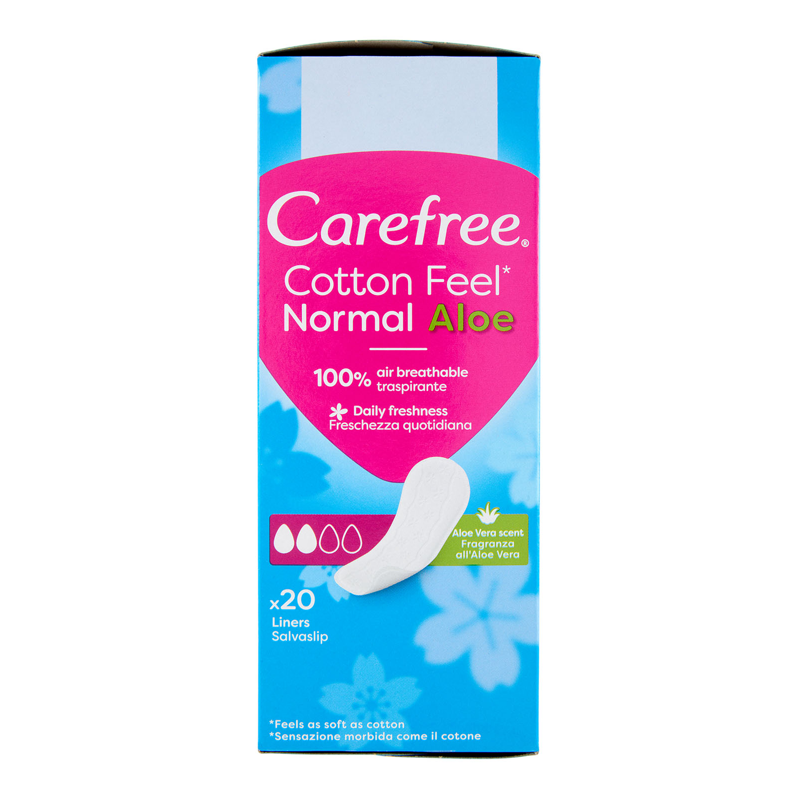 Cotton Feel Normal Aloe Fragranza All'aloe Vera Salvaslip 20 Pz