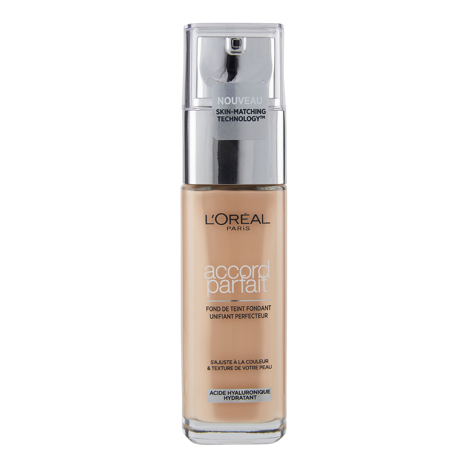 L'oréal paris Accord Parfait Fondotinta Liquido con Acido Ialuronico 30ml 2d/w golden almond