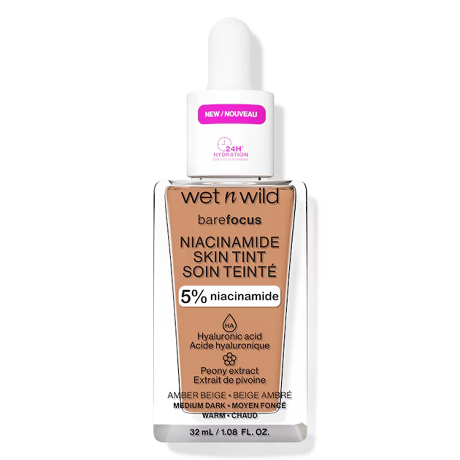 Bare Focus Niacinamide Skin Tint Niacinamide 6321e amber beige