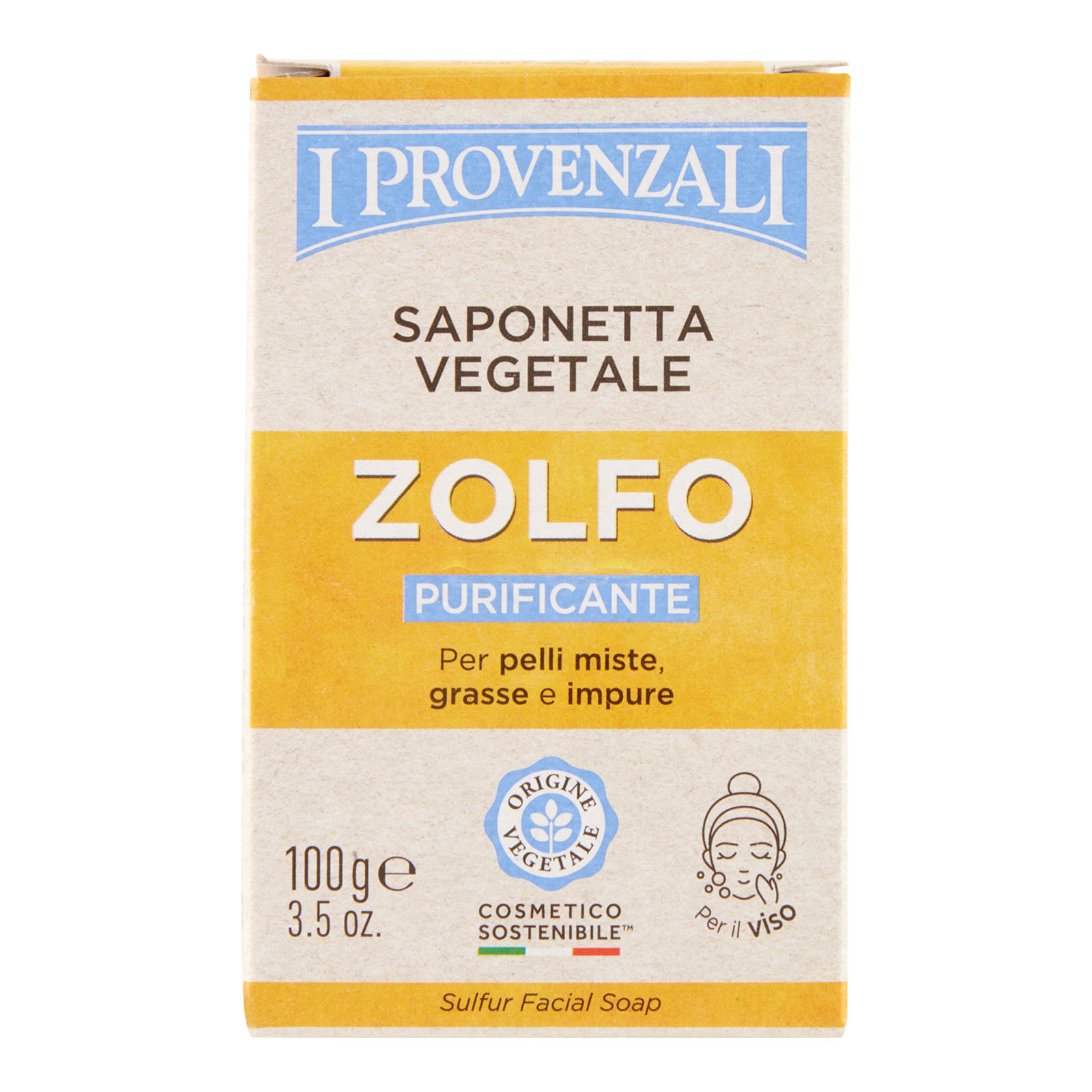 Saponetta Purificante Allo Zolfo Pelli Miste, Grasse E Impure 100 gr
