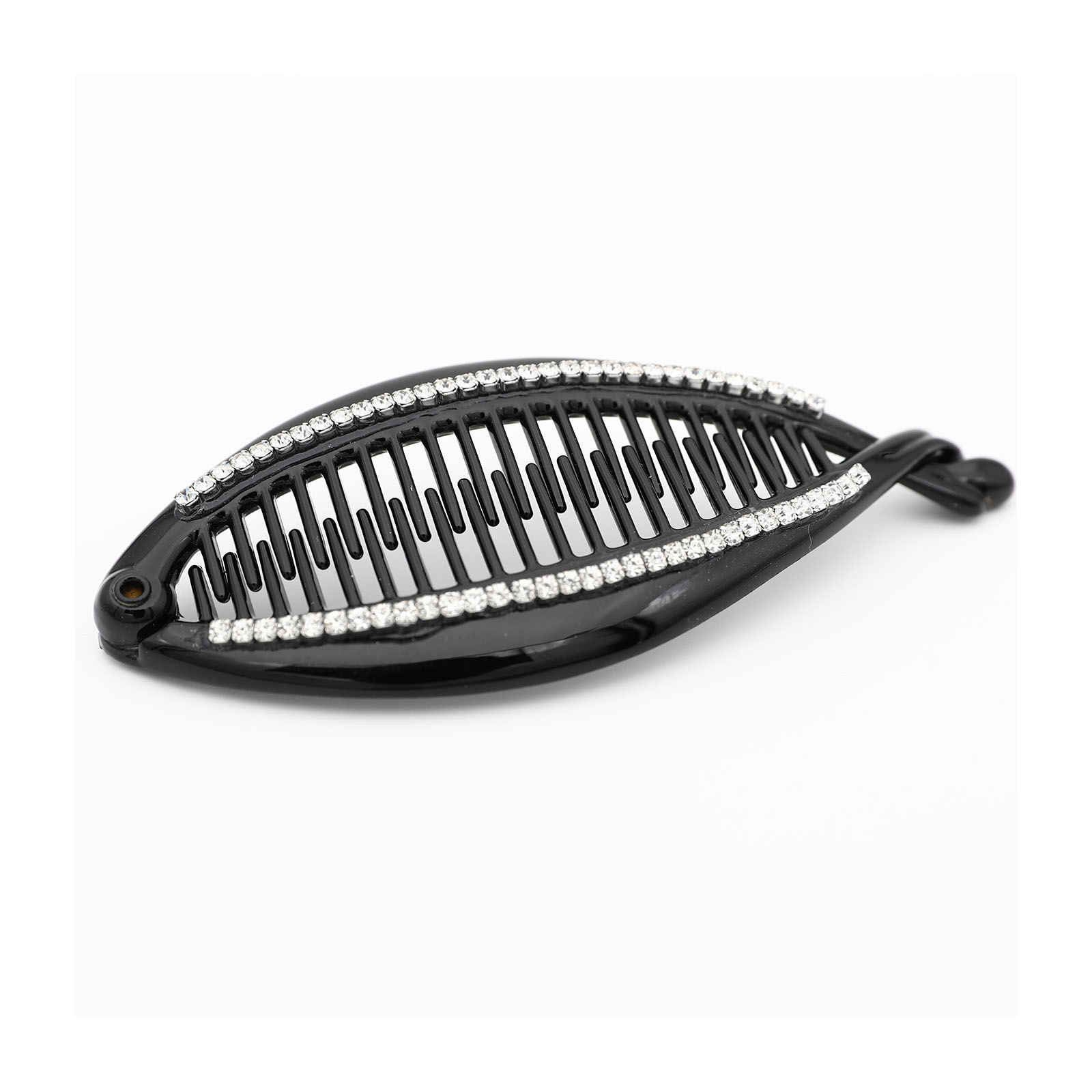 Pinza A Pesce Con Strass Nero Girardi 1 Pezzo