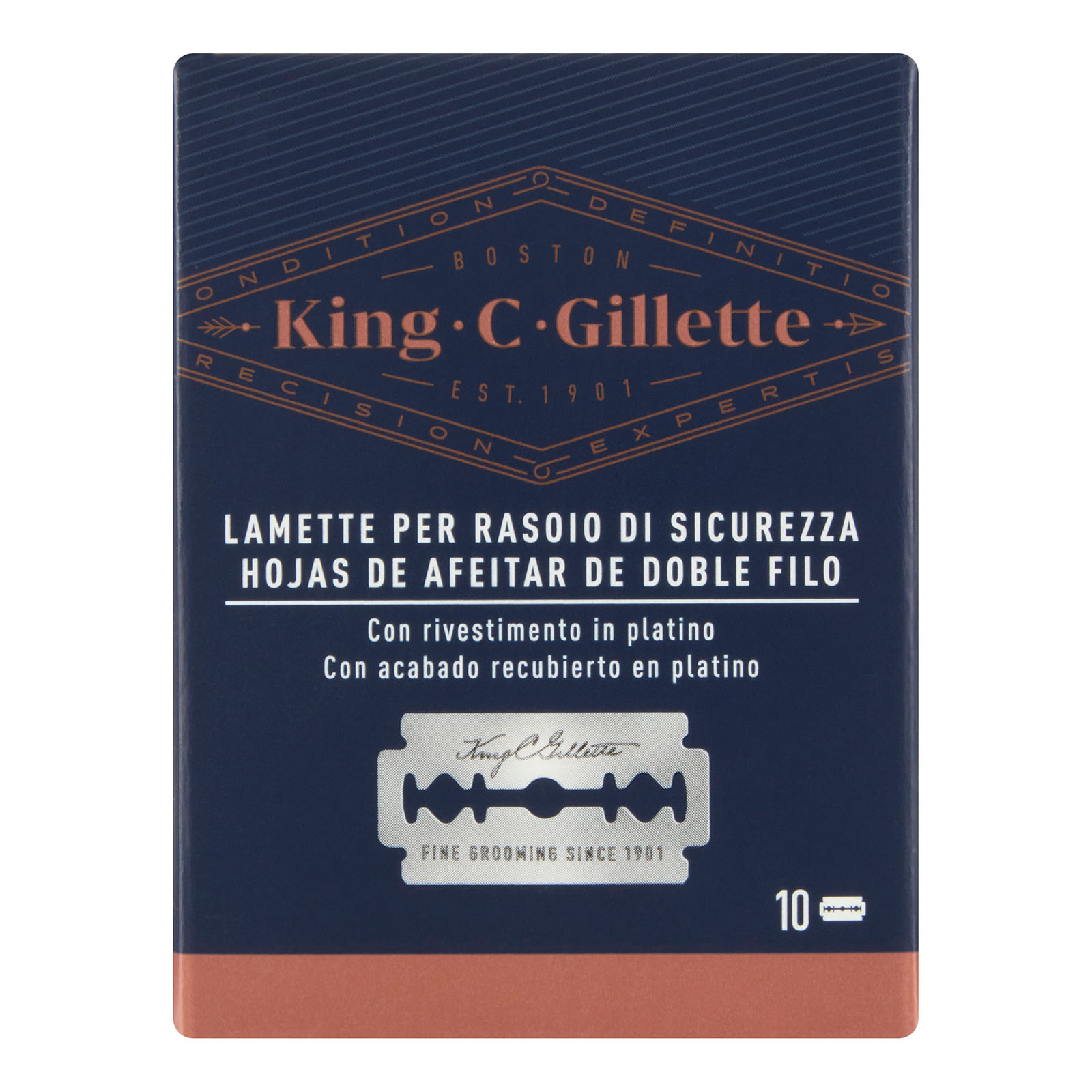 King C Gillette Lamette Per Rasoio A Doppio Filo Box Da 10 Pz