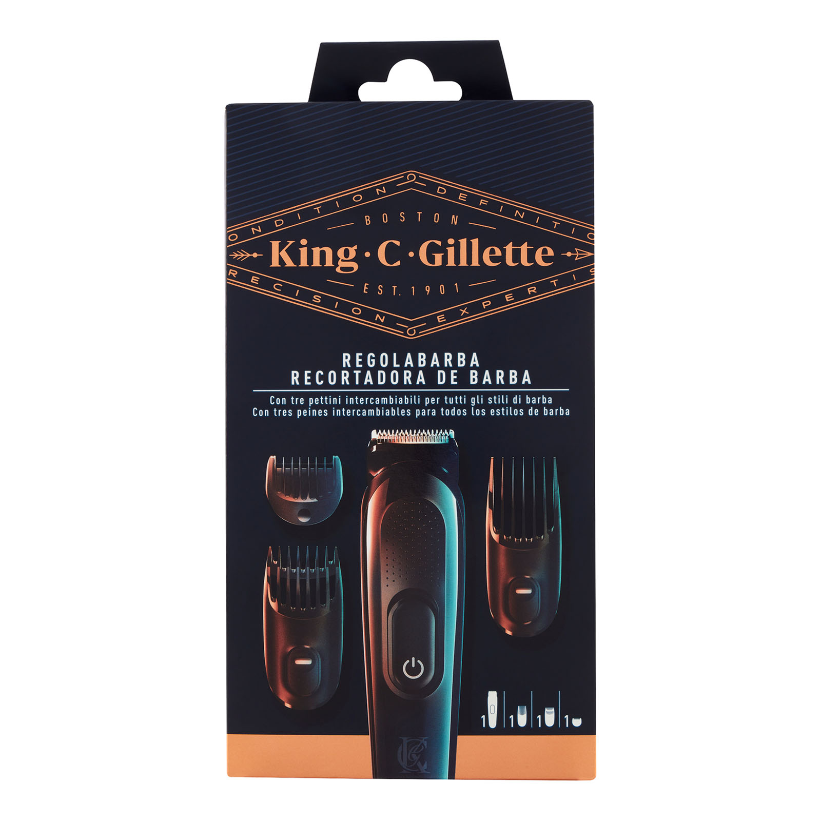 Kit Regolabarba Tagliacapelli + 3 Pettini Regolatori Lunghezza Intercambiabili