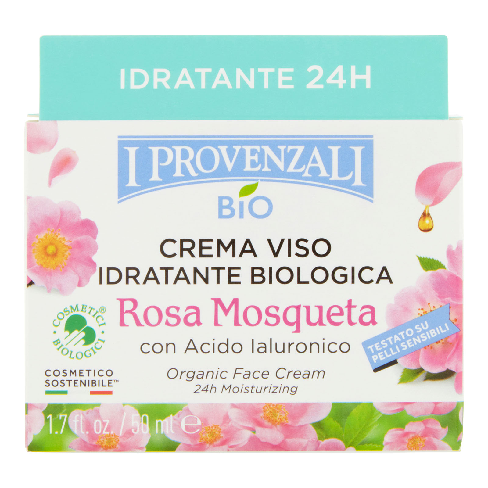 Bio Crema Viso Idratante Biologica Rosa Mosqueta 50 ml
