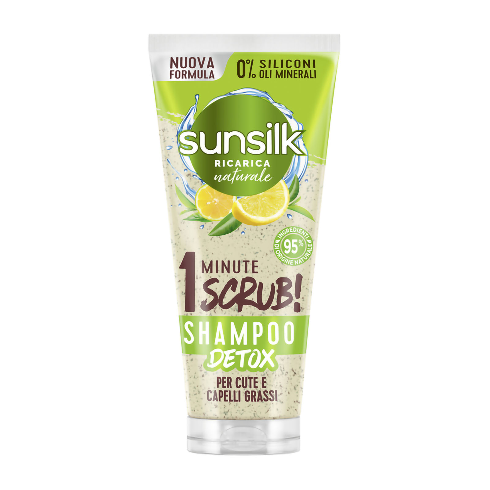 Shampoo Detox Scrub The Verde E Limone 1 Minute Cute E Capelli Grassi 200 ml