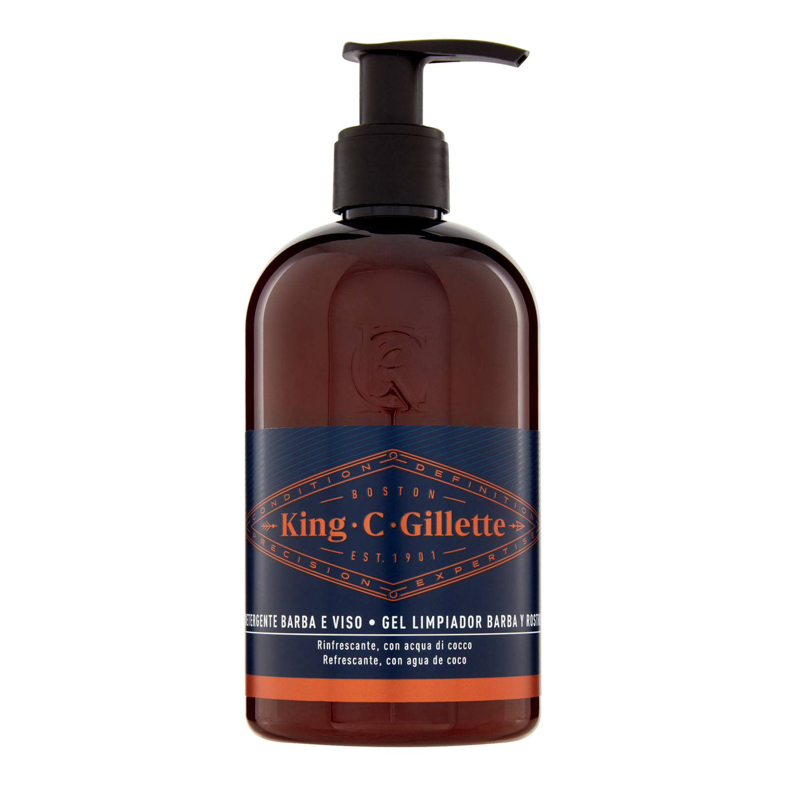 Gillette Detergente Barba E Viso Con Acqua Di Cocco, Olio Di Argan E Olio Di Avocado 350 ml