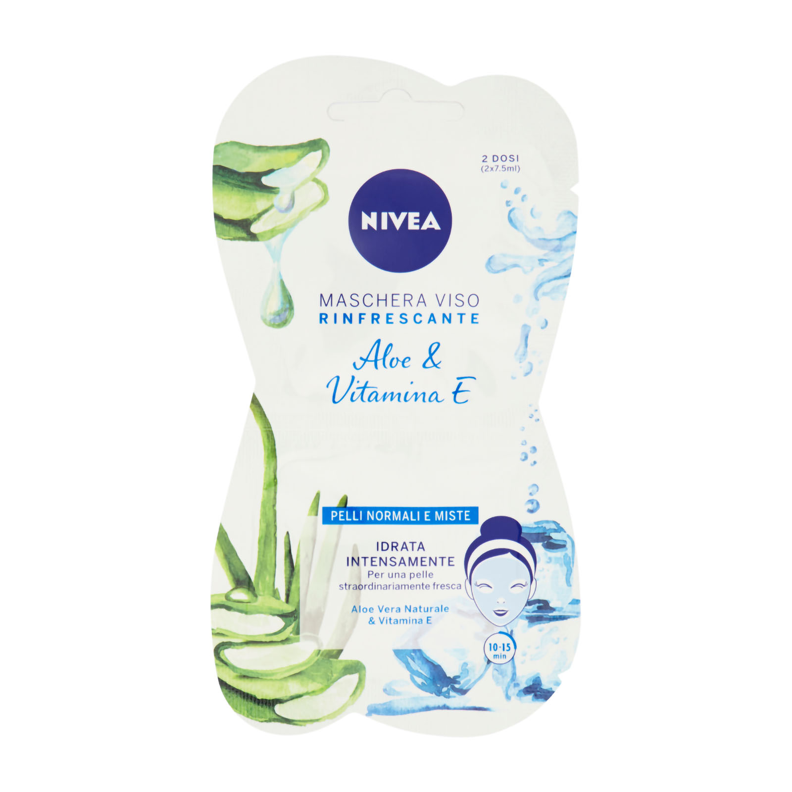 Maschera Per Il Viso Idratante E Rinfrescante 2 X 15 Ml 30 ml